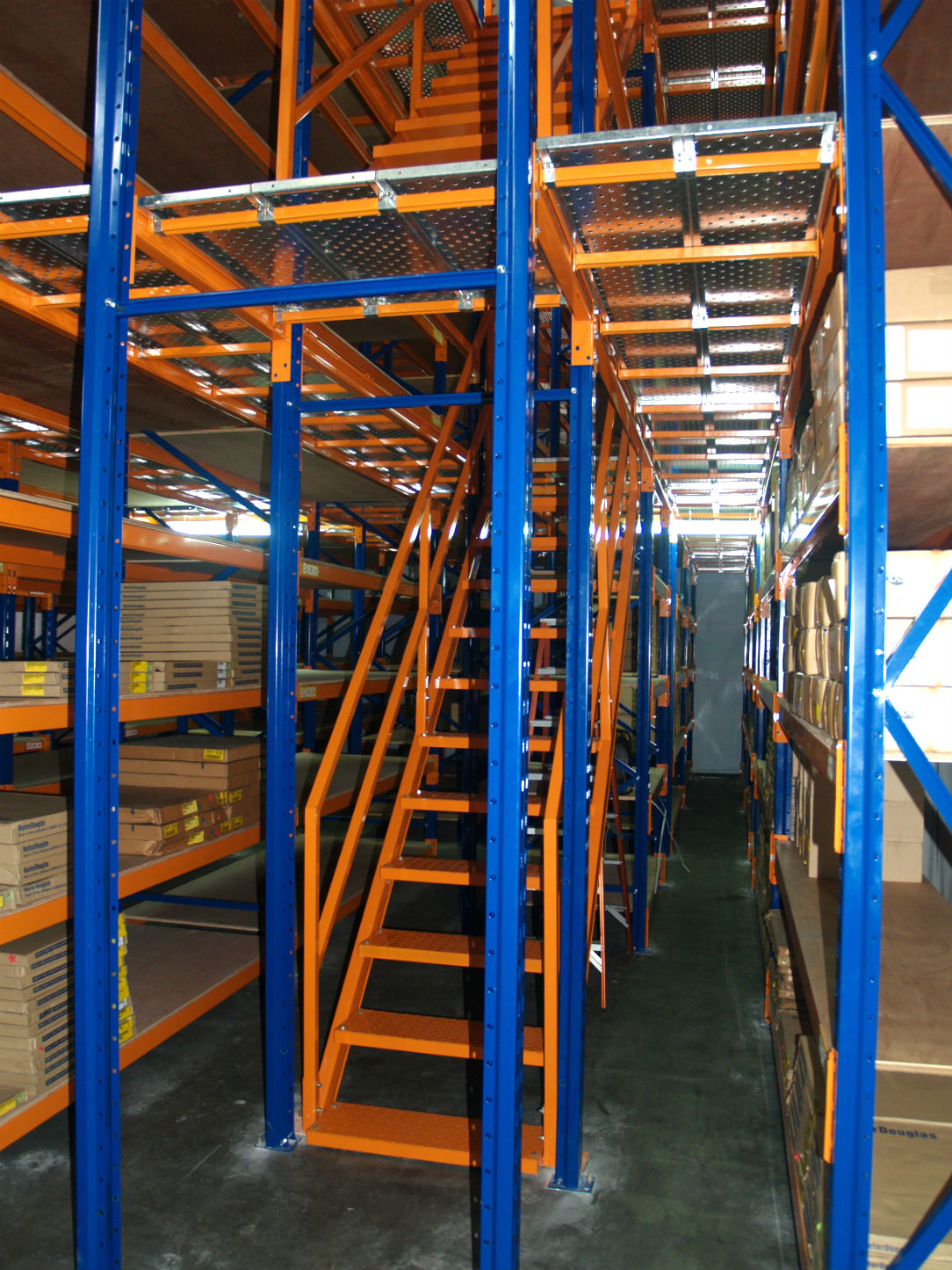 Safe staircase design to access multi-tier in Nutech rack supported platform. 