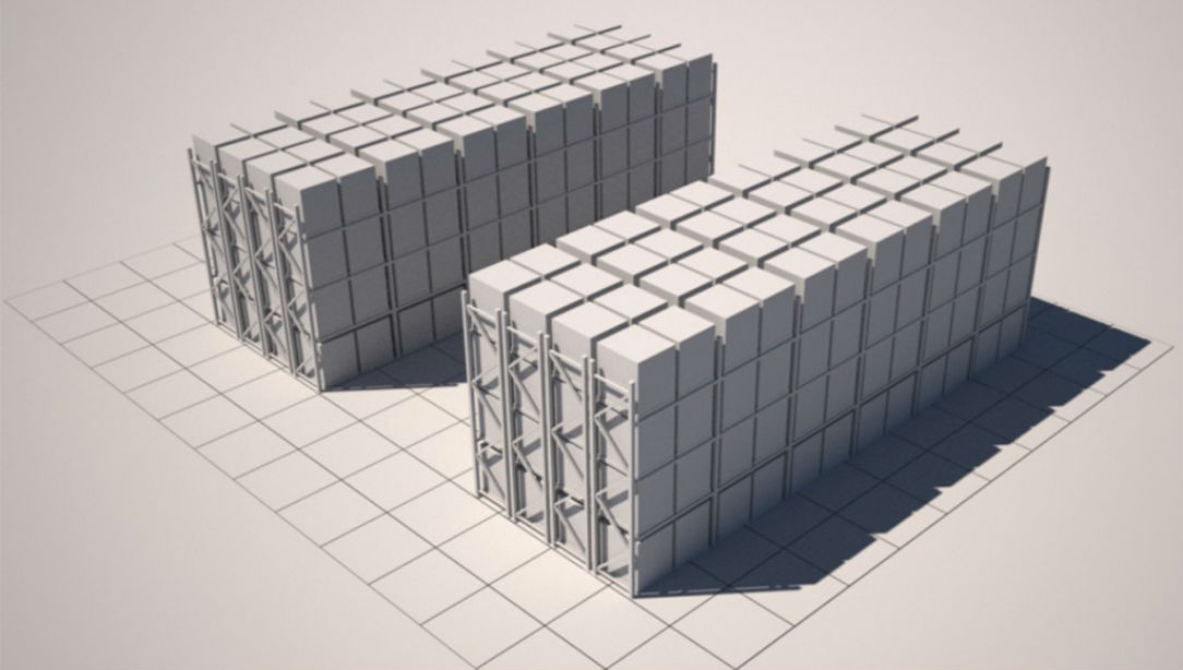 Illustration of Double Deep Rack System. 