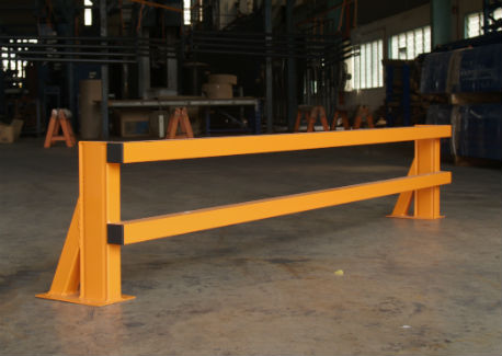 Image of Frame Protector that protect the end frame of a racking system from accidental knocking by forklifts and reach-trucks.